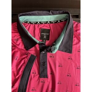 KENNETH COLE GOLF Polo Shirt Mens 2XL Pink Premium UPF Stretch Short Sleeve‎ New
